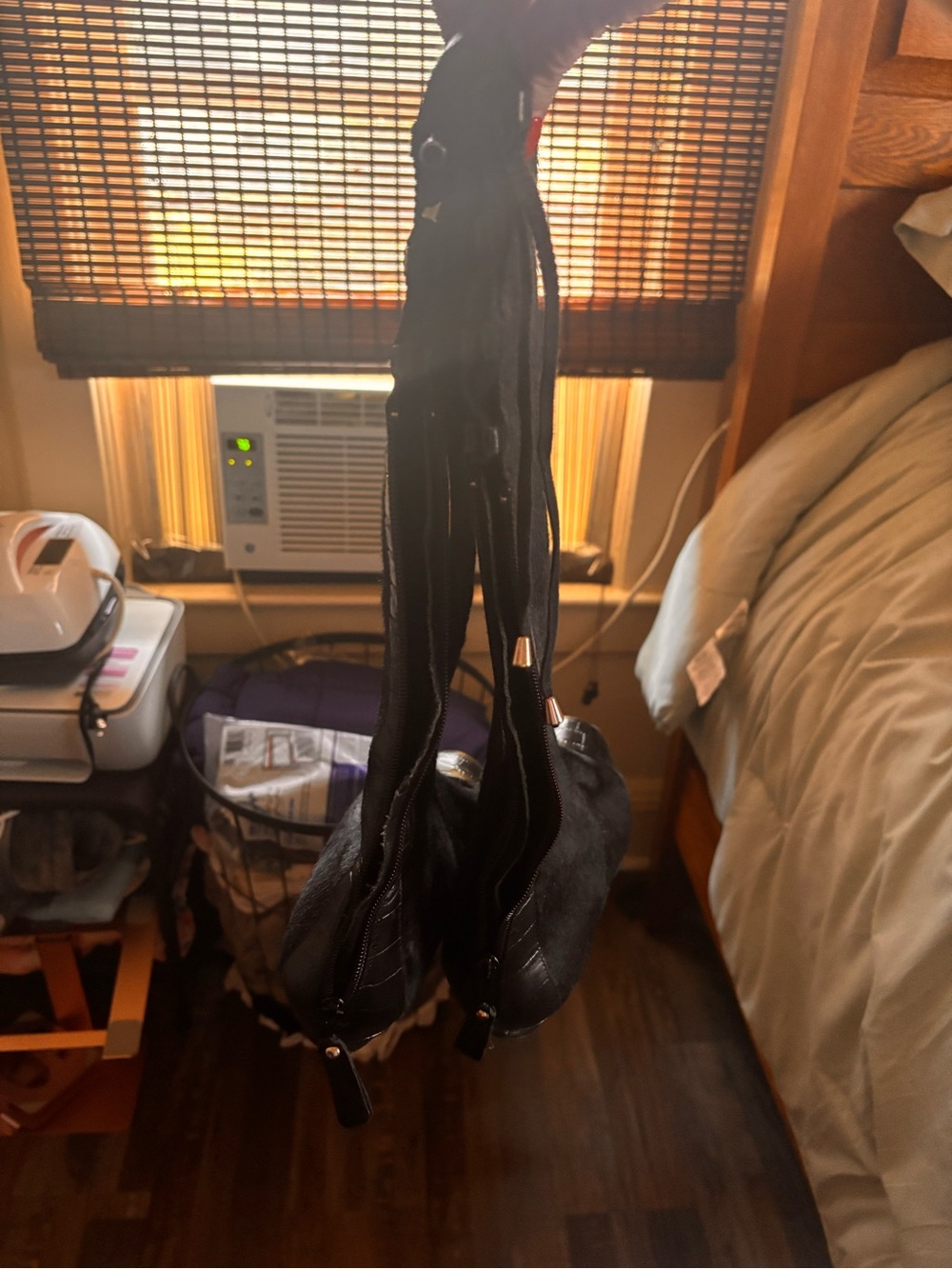 Women’s Black Hair calf & Leather Boots size 8 - Picture 3 of 8